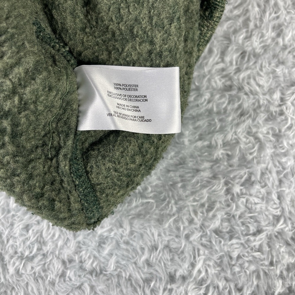 Eddie Bauer mens 1/4 zip Size M Heathered Green Fleece Pullover Sweater - Picture 4 of 9